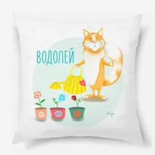 Подушка «Кот Водолей (подарок Водолею)»