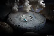 Кольцо «Водолей» серебро, фианит. Серебряное кольцо со знаком зодиака