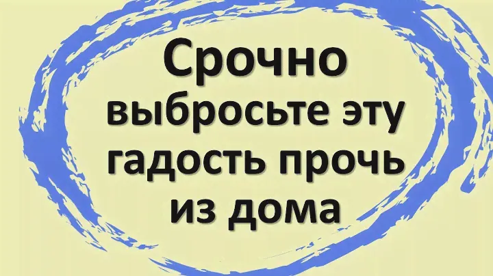 Срочно выбросьте эту гадость прочь из дома, это привлекает неудачи, болезни и смерть