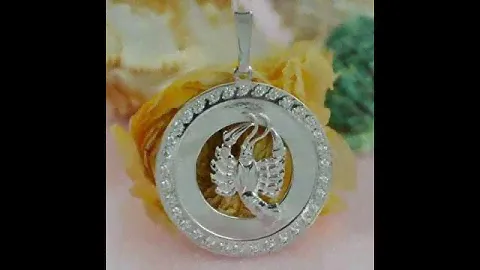 Подвеска из серебра со знаком зодиака "Рак"