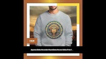 Aquarius Zodiac Sweatshirt Constellation Sweater Zodiac Print Jumper Aquarius Unisex Crewneck Shi...