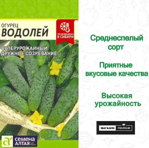 Семена Огурец Водолей (0,3 гр) - Семена Алтая